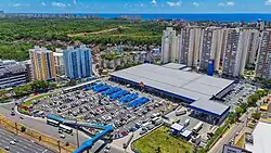 Vista aérea de uma loja do Assaí Atacadista