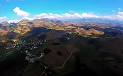 Vista panorâmica da sede do distrito de VGS