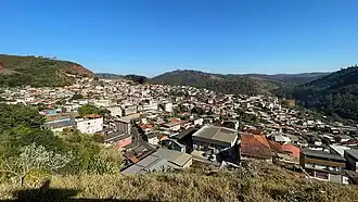 Vista parcial de Bela Vista de Minas a partir do Cristo Redentor da cidade