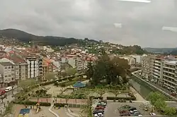 Vista de Redondela desde um dos viadutos ferroviários