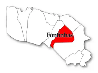 Localização no município de Praia da Vitória