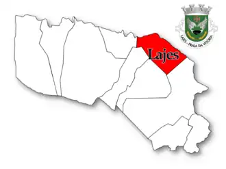 Localização no município de Praia da Vitória