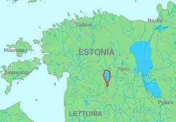 Mapa do Võrtsjärv