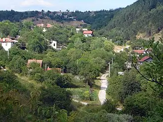 Vue générale du village de Vrapča (partie bulgare