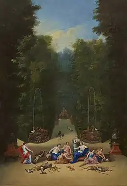 "Vue de l'intérieur du bosquet du Labyrinthe" deJean Cotelle, c. 1693.