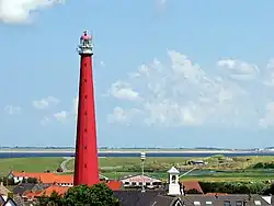 Farol chamado de Lange Jaap em Huisduinen