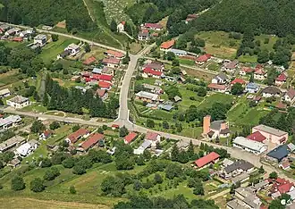 Vista aérea de Vyšná Sitnica.