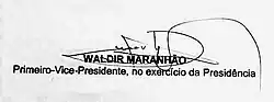 Assinatura de Waldir Maranhão