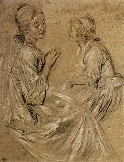 Por Watteau, c. 1716