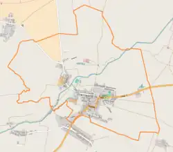 Localização de Wiązów na Polónia