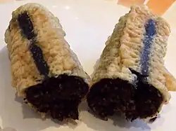 Morcela escocesa frita com polme