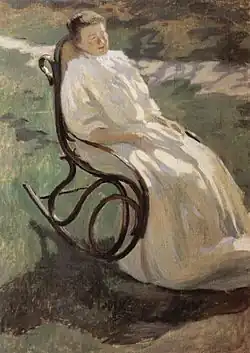 Dama em cadeia de baloiço (1897), galeria Tretiakov