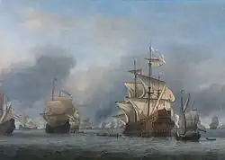 Navios tomados durante a Batalha de Quatro Dias, 1666.