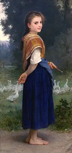 A menina dos Gansos, pintura realista de William-Adolphe Bouguereau