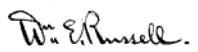 Assinatura de William E. Russell