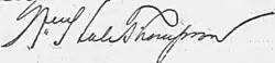 Assinatura de William Hale Thompson