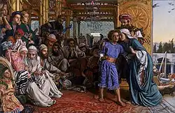 A Descoberta do Salvador no Templo (The Finding of the Saviour in the Temple, 1854-55), William Holman Hunt (1827–1910), óleo sobre tela, 85,7 cm x 141 cm, Museu e Galeria de Arte de Birmingham