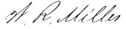 Assinatura de William Read Miller