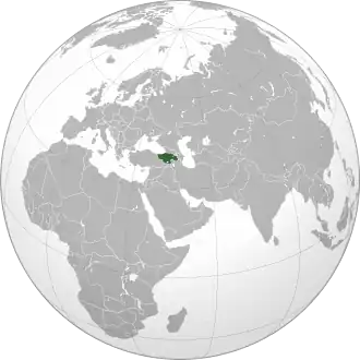 Localização da Armênia Wilsoniana no globo
