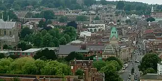 Centro de Winchester visto do monte St Giles