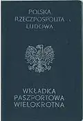 Passaporte interno da República Popular da Polónia (válido para o Bloco de Leste)