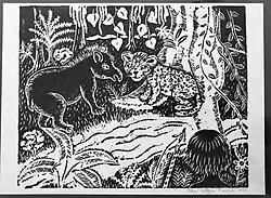 Xilogravura de Flora Castaño Ferreira, 1986