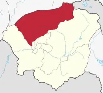 Localização de Eleguis na província de Vaiose Zor