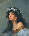 Jovem Mulher com uma Coroa de Flores no Cabelo (1896)
