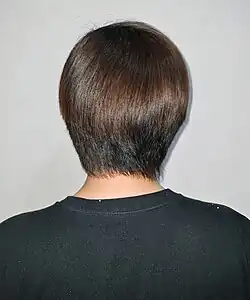 Cabelo castanho médio