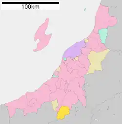 Localização de Yuzawa em Niigata