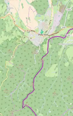 Localização de Złoty Stok na Polónia