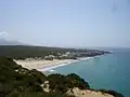 Praia de El Cañuelo, pertenecente a Tarifa, vista do cabo de Gracia, perto de Zahara.