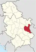 Localização na Sérvia