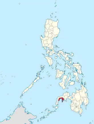 Zamboanga Sibugay na Península de Zamboanga Coordenadas : 7°48'N, 122°40'E