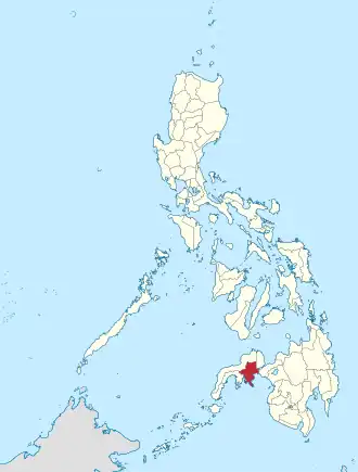 Zamboanga do Sul na Península de Zamboanga Coordenadas : 7°50'N, 123°15'E