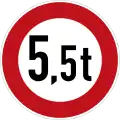 Aufschrift "5,5t"