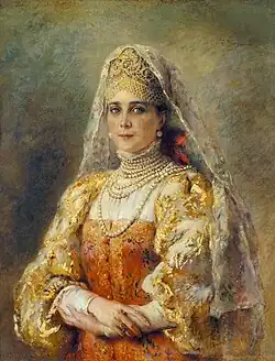Princesa Yusupova em traje russo, de Konstantin Makovsky (1900)