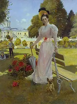 Princesa Yusupova com seus filhos em Arkhangelskoye, de François Flameng (1894)