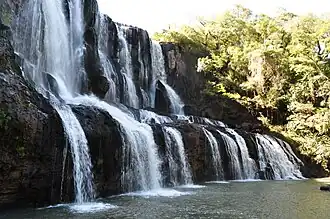 Cachoeira na fronteira do município com Campos Novos