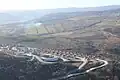 Panorama de Sunčana Dolina, assentamento em construção.
