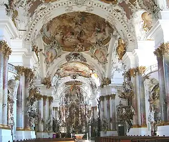 Interior da Abadia de Zwiefalten