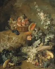 Natureza morta de frutas e legumes "Terra" (1721), 145 x 113&nbsp;cm., Museu Nacional