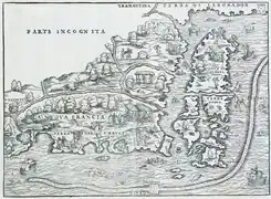 Mapa da Nova França (Quebec).