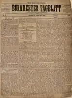 Bukarester Tagblatt, August 10, 1880 (in German)