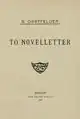 Capa de To novelletter de Obstfelder