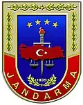 Brasão da Gendarmaria da Turquia.