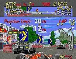 Um carro de F1 correndo em uma esquina.