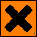 Símbolo de segurança Xi = Irritante