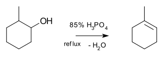 Desidratação de 1-metil-2-cicloexanol