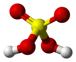 Exemplo 1: 
  
    
      
        
          H
          
            2
          
        
        (
        S
        
          O
          
            4
          
        
        )
      
    
    {\displaystyle H_{2}(SO_{4})}
  
, Ácido sulfúrico.